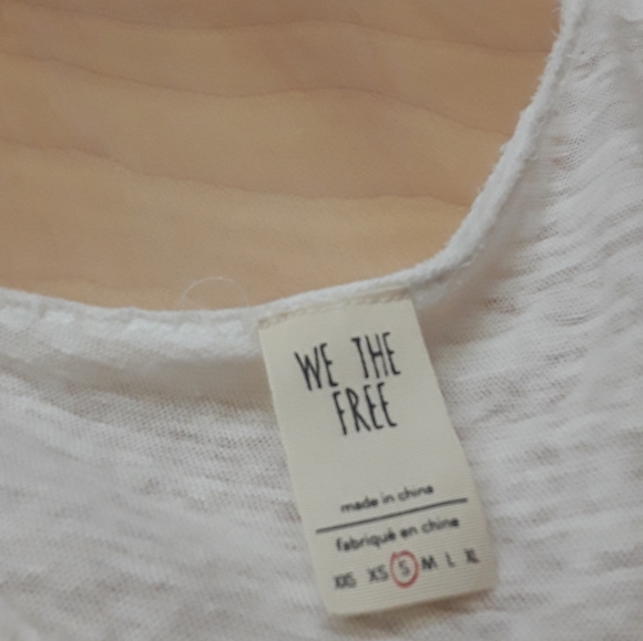 Free People White Yellow Ombre Knit W Neck Raw Dolman Top S - Picture 4 of 9